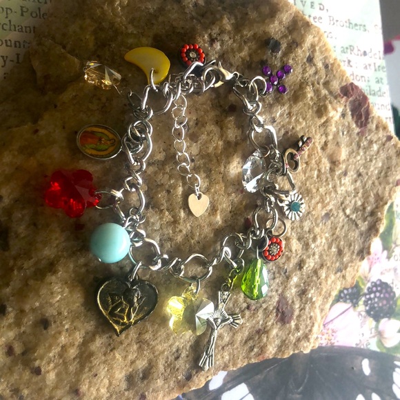 SWAROVSKI CRYSTAL ELEMENTS FLOWER & ANGEL CHARM BRACELET or NECKLACE!🌹🎀✨🌟 - Picture 6 of 7